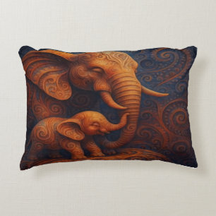 Gentle Elephants Accent Pillow
