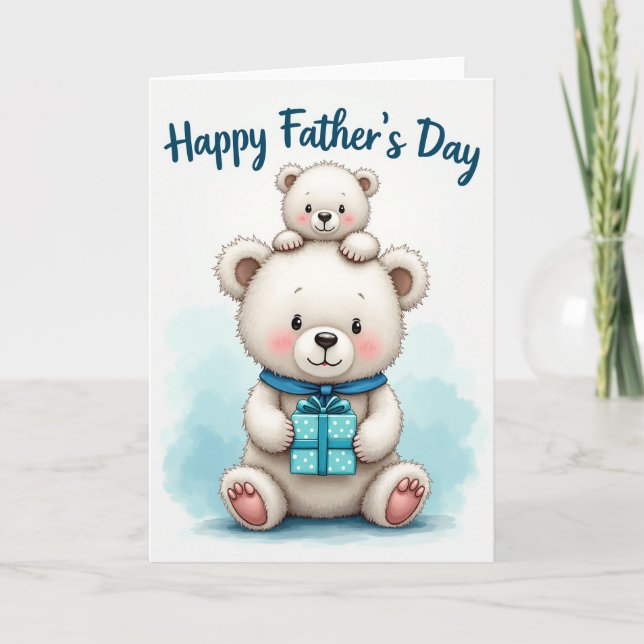 Gentle Fathers Day Plush Card (Front)