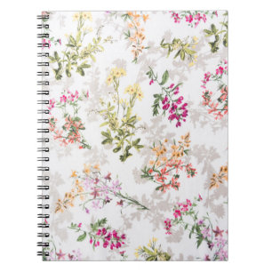 Gentle floral pattern notebook