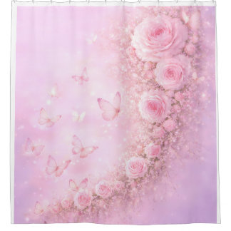 Gentle Floral Pattern – Soft Pink Roses with Soft 