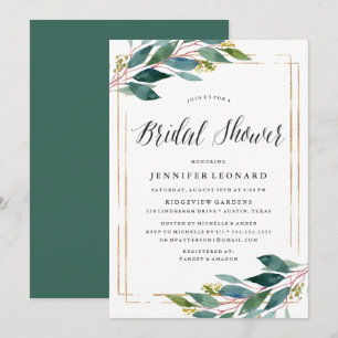 Gentle Foliage   Bridal Shower Invitation