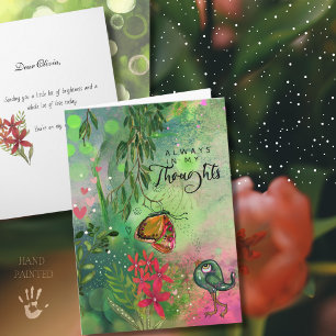 Gentle Forest Scene In My Thoughts Watercolor Card
