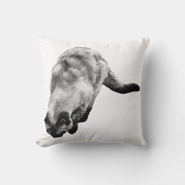 Gentle Fur, Restful Space Throw Pillow (Front)