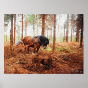 Gentle Giant - Draught   Horse at Work in the Poster