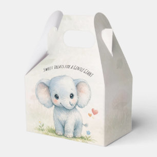 Gentle Giant Elephant Blue Safari Baby Shower Favor Box