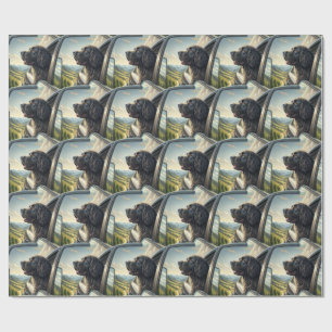 Gentle Giant Newfoundland Scenic Road Trip Wrap Wrapping Paper