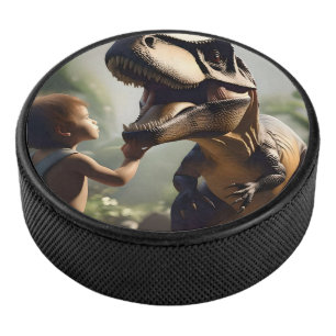 Gentle Giant: The Friendly T-Rex Who Loves a Pat Hockey Puck
