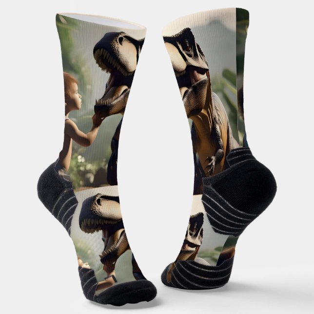 Gentle Giant: The Friendly T-Rex Who Loves a Pat Socks (Angled)