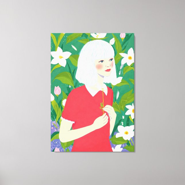 gentle girl canvas print (Front)