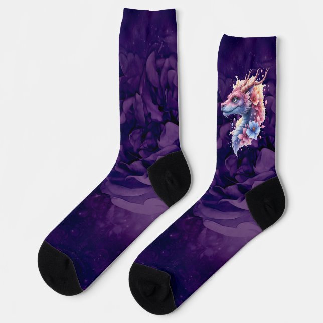 Gentle Guardian Dragon.  Socks (Left)