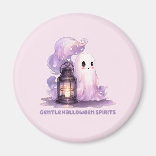 Gentle Halloween Spirits - Pastel Ghost Magnet