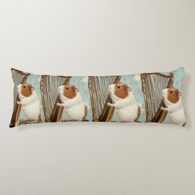 Gentle Harp Melody Guinea Pig Body Pillow (Front)