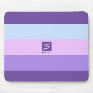 Gentle Lavender Dreams Colour Palette Monogram Mouse Pad