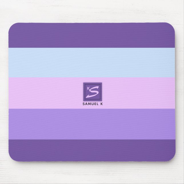 Gentle Lavender Dreams Colour Palette Monogram Mouse Pad (Front)