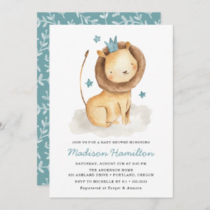 Gentle Lion   Baby Shower Invitation