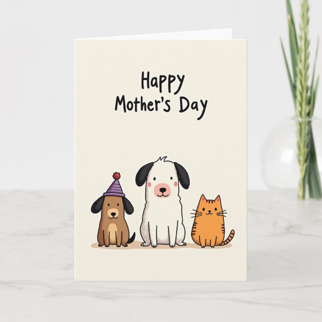Gentle Mothers Day Tabby Card (Front)