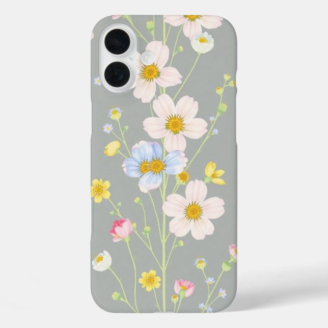 Gentle Pastel Wildflowers Case-Mate iPhone Case (Back)
