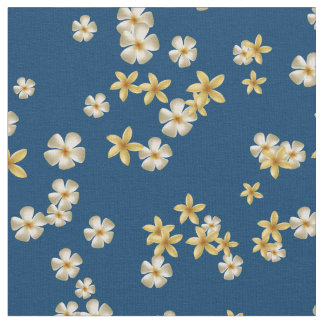 Gentle pattern with tropical flowers fabric
