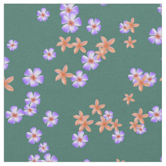 Gentle pattern with tropical flowers fabric