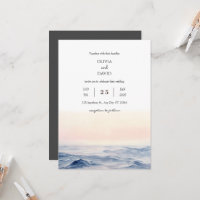 Gentle Pink Ocean Waves at Dawn Beach Wedding 