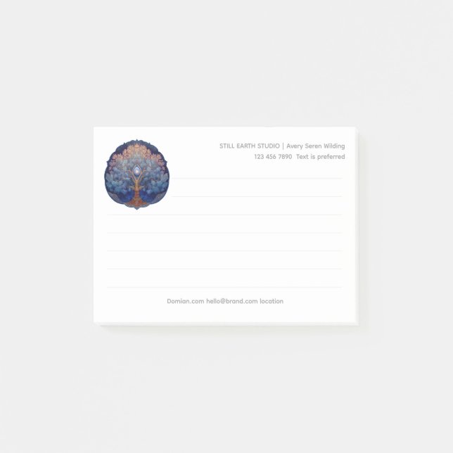 Gentle Radiance | Tree of Life Post-it Notes (Front)