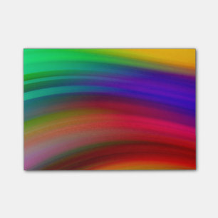 Gentle Rainbow Waves Abstract Post-it Notes