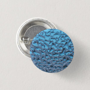 Gentle raindrops on blue glass      1 inch round button
