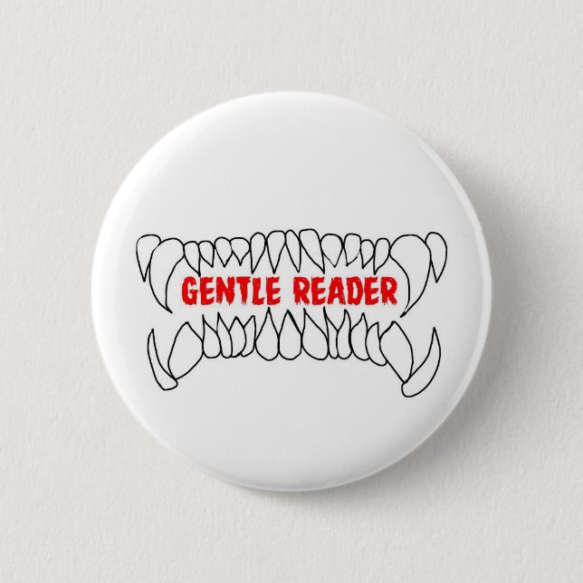 Gentle Reader Badge 2 Inch Round Button (Front)