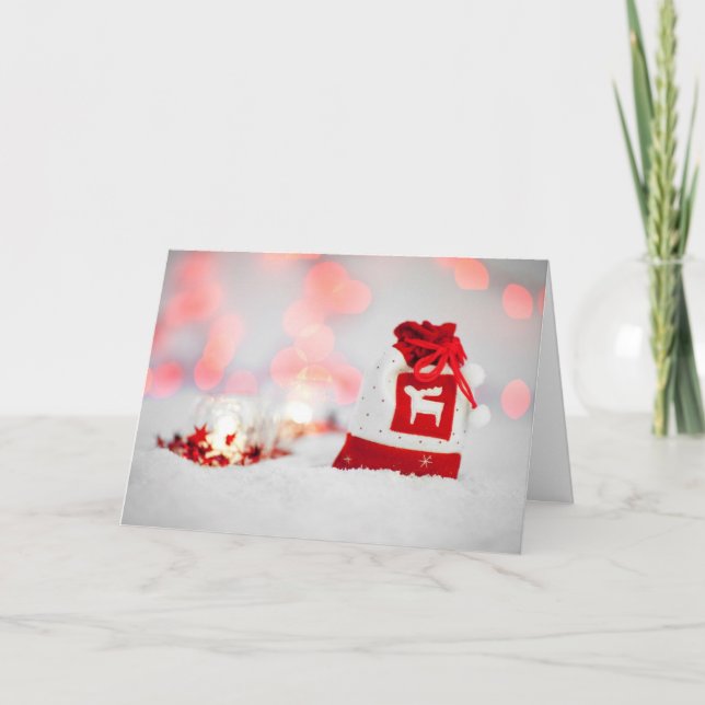 Gentle red holiday cards (Front)