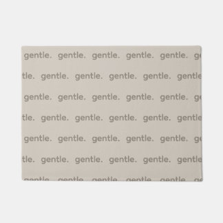 Gentle Repeated Word Pattern Cozy, Calm & Soft  Doormat
