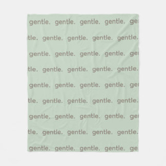 Gentle Repeated Word Pattern Cozy, Calm & Soft  Fleece Blanket