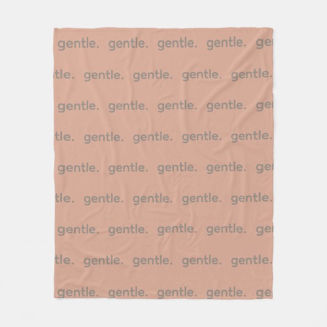 Gentle Repeated Word Pattern Cozy, Calm & Soft  Fleece Blanket (Front)