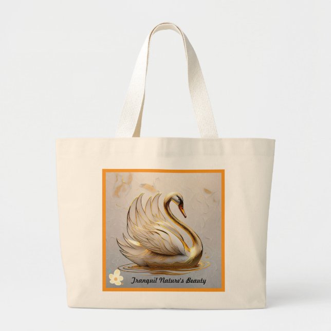 "Gentle Ripples of Peace" Large Tote Bag (Front)