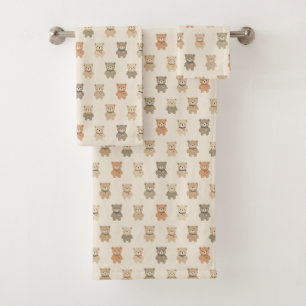 Gentle Sand Teddy Bear Kids Towel Set