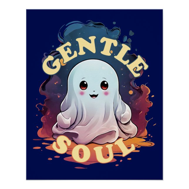 Gentle Soul Kawaii Ghost Poster (Front)