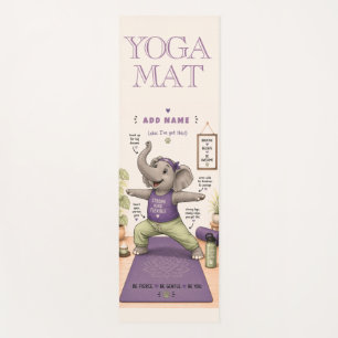 Gentle Strength Elephant Warrior pose Yoga Mat