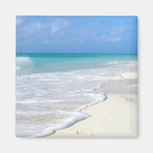Gentle Surf White Sand Beach Magnet