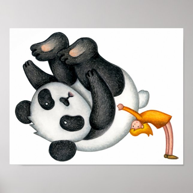 Gentle time spent interacting with pandas. poster (Front)