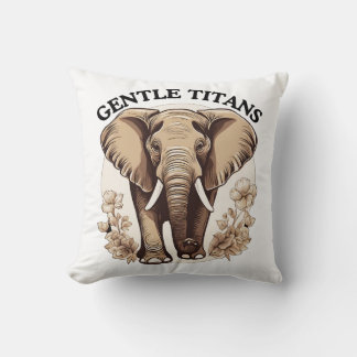 Gentle Titans Throw Pillow