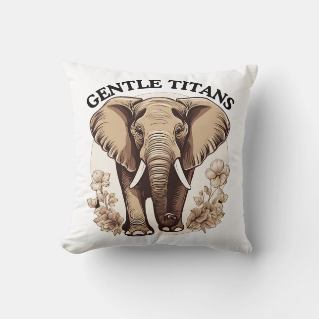 Gentle Titans Throw Pillow (Front)