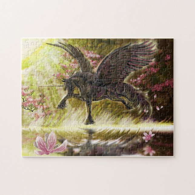 Gentle Touch-winged unicorn~puzzle Jigsaw Puzzle (Horizontal)