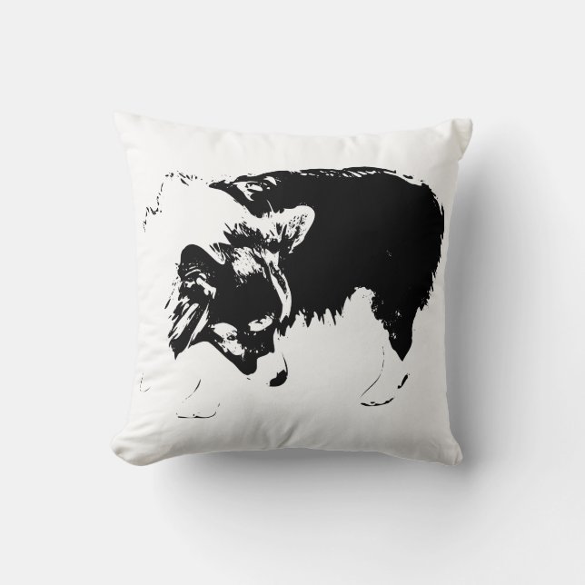 Gentle Tracker Throw Pillow (Front)
