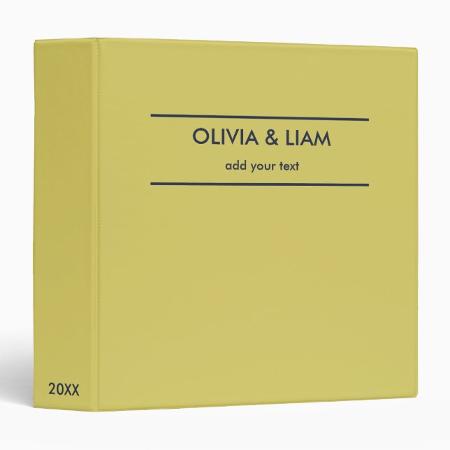 Gentle Warm Yellow Binder (Front/Spine)