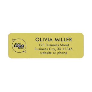 Gentle Warm Yellow Business Return Address Label
