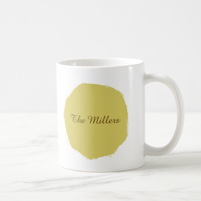 Gentle Warm Yellow Circle Coffee Mug (Right)