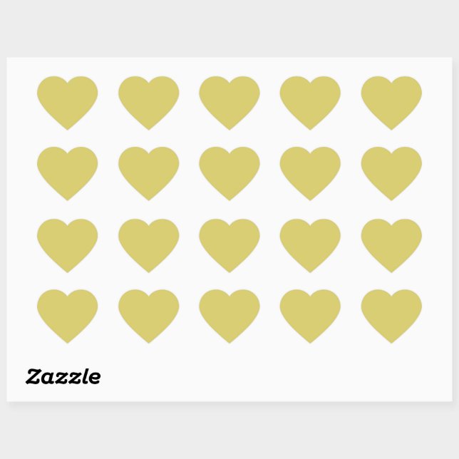 Gentle Warm Yellow Cute Heart Sticker (Sheet)
