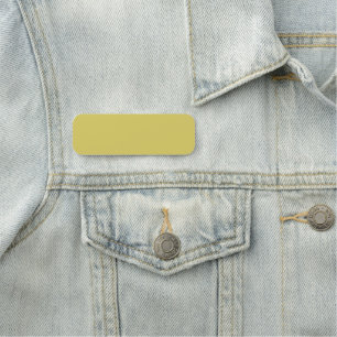 Gentle Warm Yellow Minimalist Name Tag