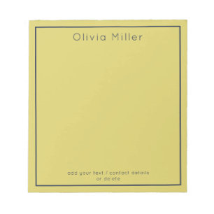 Gentle Warm Yellow Minimalist Notepad