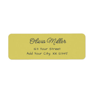 Gentle Warm Yellow - Modern Address Label