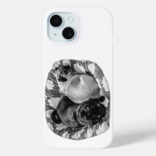 Gentle Watch, Twin Pugs iPhone 15 Case